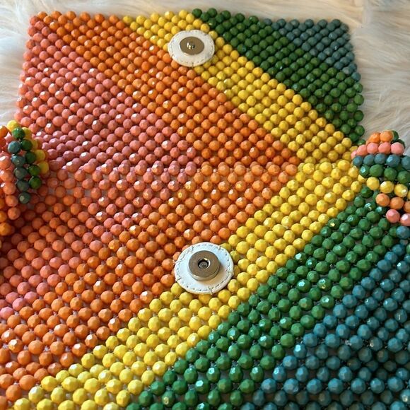 NWT Isaac Mizrahi Colorful Beaded Crossbody Bag - Picture 8 of 9